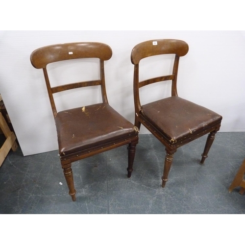 334 - Pair of mahogany dining chairs.