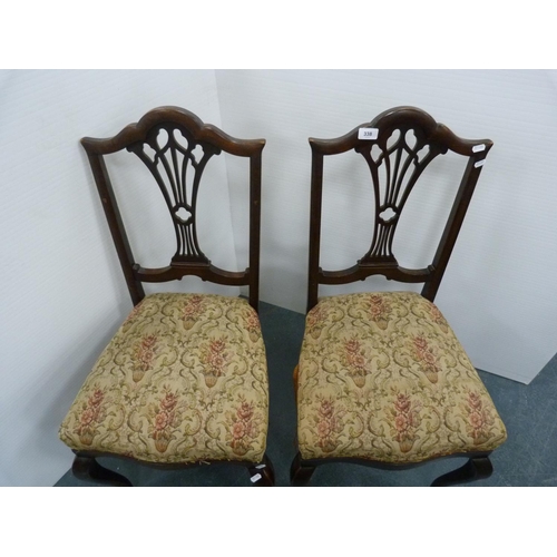 338 - Pair of dining chairs.