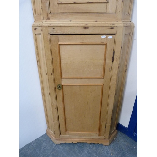 347 - Pine corner cupboard.