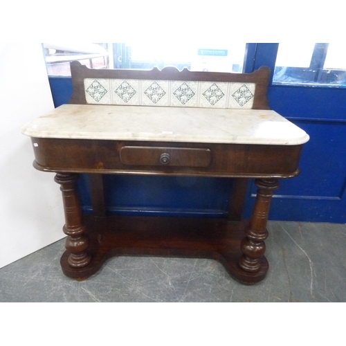 348 - Marble-top washstand.