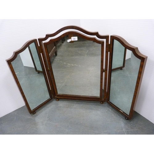 350 - Triple dressing mirror.