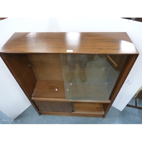 358 - Mahogany bookcase with sliding doors.