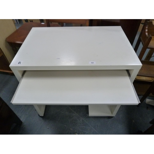 362 - White computer desk.