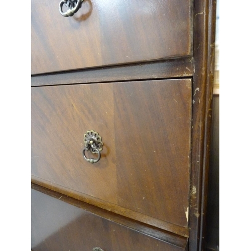 365 - Mahogany five-drawer chest.