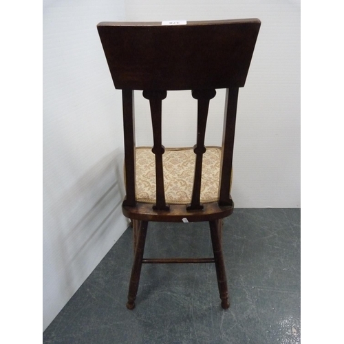 378 - Single oak chair.