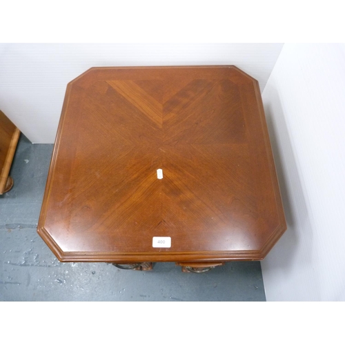 400 - Square table fitted with two folding tables below.