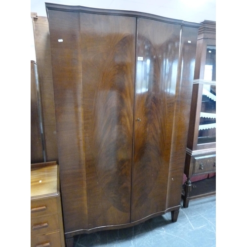 420 - Mahogany two-door wardrobe.