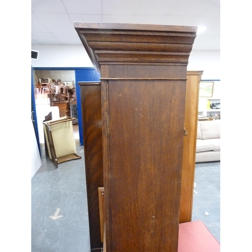 421 - Oak two-door bookcase cabinet.