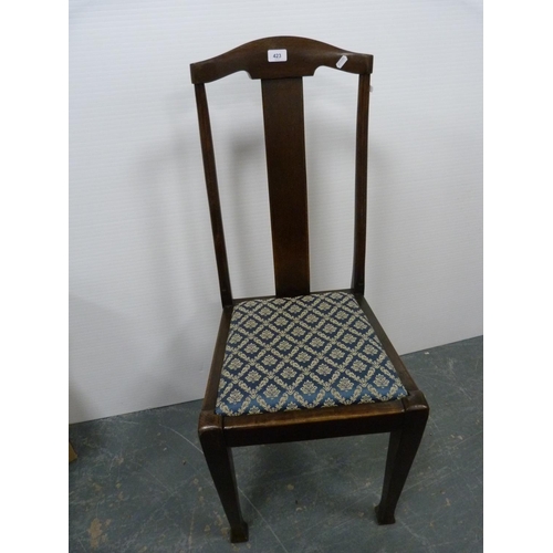 423 - Oak single chair.