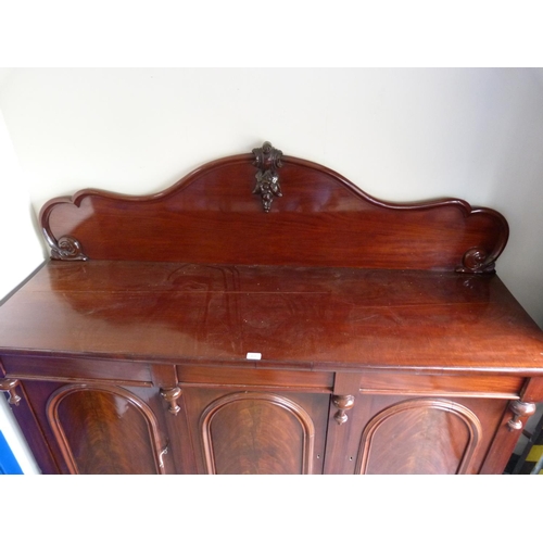 431 - Victorian mahogany sideboard, 177cm wide, 146cm high, and 55cm deep.