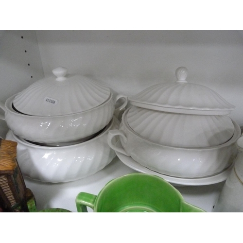 45 - Assorted ceramic dinnerwares, tureens, jugs etc.