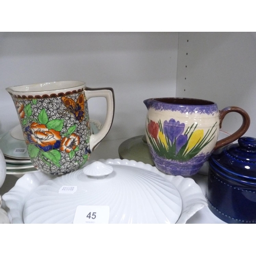 45 - Assorted ceramic dinnerwares, tureens, jugs etc.