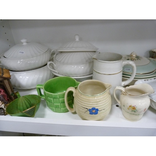 45 - Assorted ceramic dinnerwares, tureens, jugs etc.