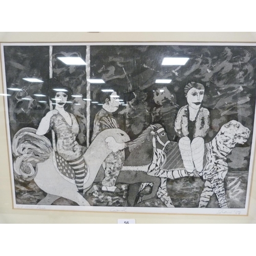 56 - Carousel, artist's proof print.