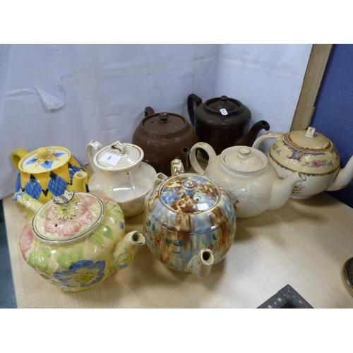 8 - Eight assorted vintage teapots.