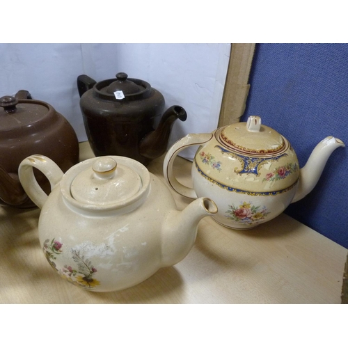 8 - Eight assorted vintage teapots.