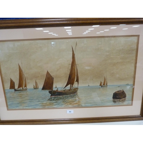 84 - ACC, sailing boats, signed and dated 1953, watercolour.