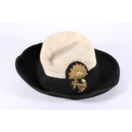 1157 - British Naval uniform, a female's Royal Navy bucket hat with  