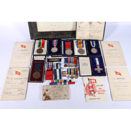 959 - The medals of Captain Joseph Harry Cole DSC (Marine Superintendent for William Thomson and Co of Lei... 