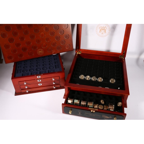 606 - Three Danbury Mint United States of America coin collection cases including the 