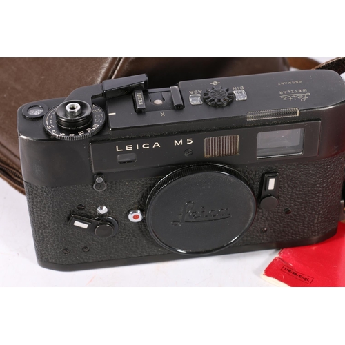 Ernst Leitz Wetzlar Leica M5 camera body, serial number 1287744