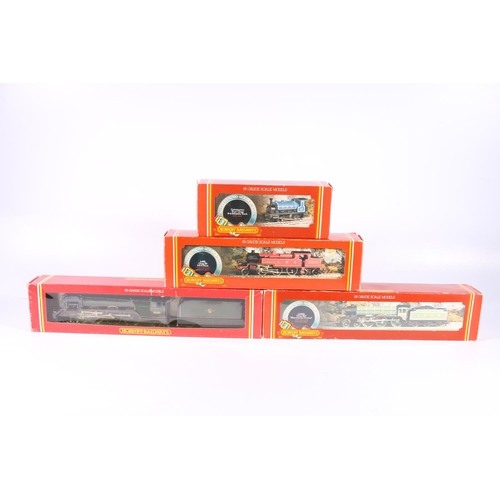 74 - Four Hornby OO gauge model railways locomotives including R053 4-6-0 Manchester United locomotive 28... 