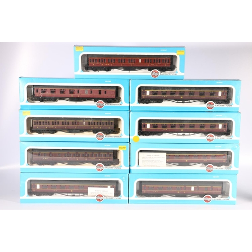 85 - Airfix Railway System OO gauge model railway including four 54202-1 60ft composite corridor coach 39... 