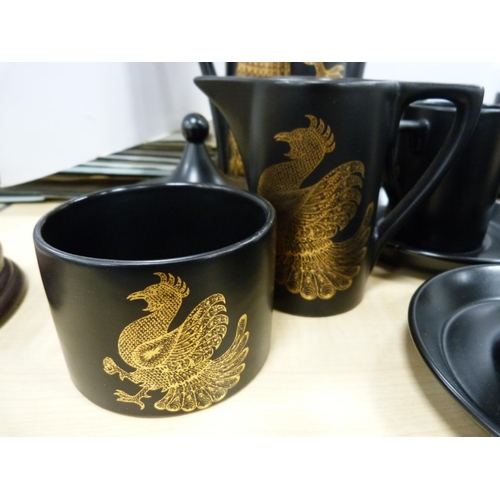 16 - Portmeirion Pottery 'Phoenix' coffee set by John Cuffley.