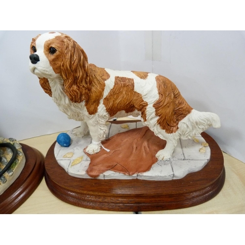 17 - Two Border Fine Arts model, King Charles Cavalier Spaniel BO126, Staying Cool BO440.