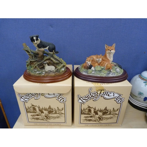 25 - Border Fine Arts figure of foxes by David Walton and another, James Herriot 'Found Safe'.