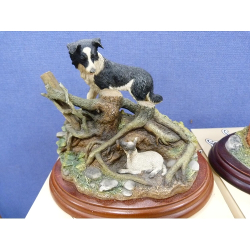 25 - Border Fine Arts figure of foxes by David Walton and another, James Herriot 'Found Safe'.