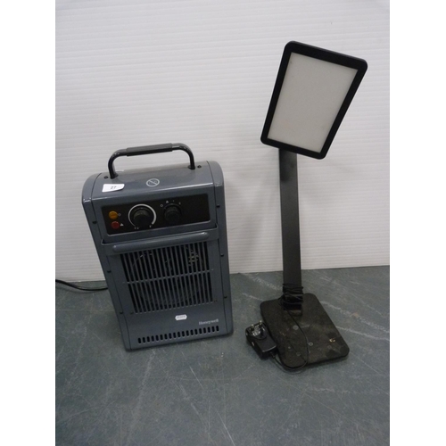 27 - Honeywell heater and a lamp.