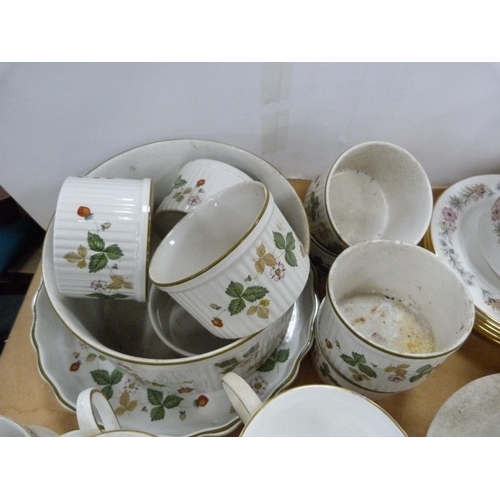 272 - Royal Albert and Paragon 'Belinda' tea wares and Wedgwood 'Wild Strawberry' dishes.