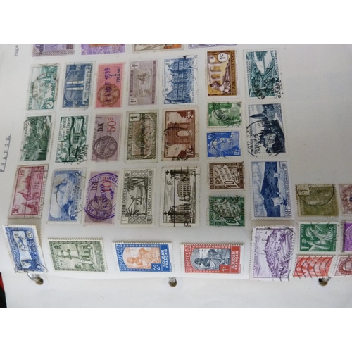 280 - Two folders of antique postage stamps, one to include a collection of Edward VII stamps, penny viole... 