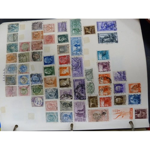 280 - Two folders of antique postage stamps, one to include a collection of Edward VII stamps, penny viole... 