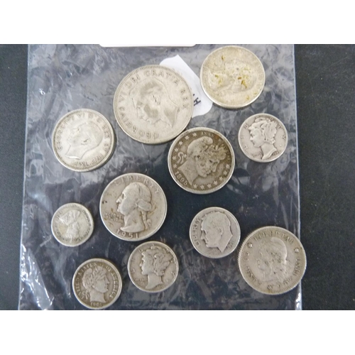 285 - Collection of mostly .99 purity coins to include an 1895 USA barber quarter, 1901 dime etc., 48g.