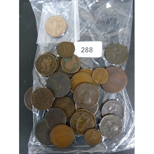 288 - Collection of Georgian - Edward VII coins including cartwheel pennies, a 1922 Australian penny and a... 