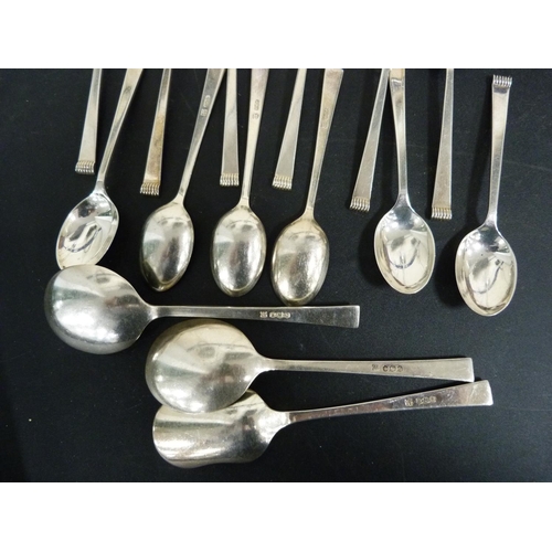 294 - Collection of silver spoons to include three by James Weir, Glasgow 1896, 282g.