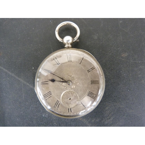 295 - Victorian English lever pocket watch in silver case by JW Benson.