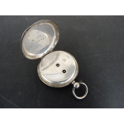 295 - Victorian English lever pocket watch in silver case by JW Benson.