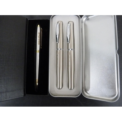 297 - Two boxed pen sets to include a Rotherham ballpoint pen and fountain pen.