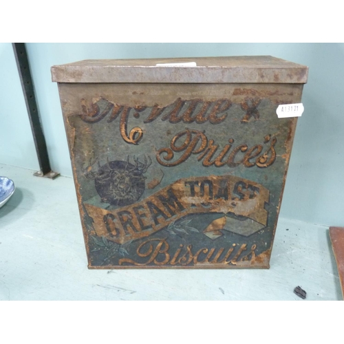 312 - Late Victorian Price's 'Cream Toast' biscuit tin.