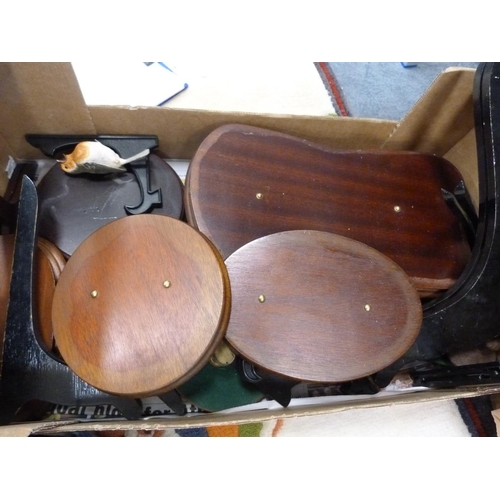 41 - Collection of plate stands, bases etc.