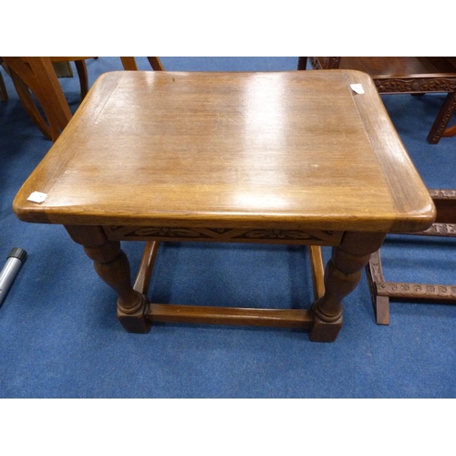 440 - Oak occasional table fitted with a drawer.