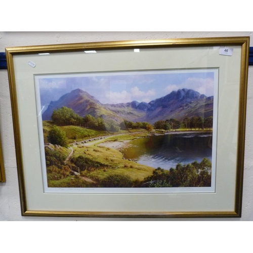 46 - PAUL HARLEY, Footbridge at Buttermere, limited edition signed print, 238/350.