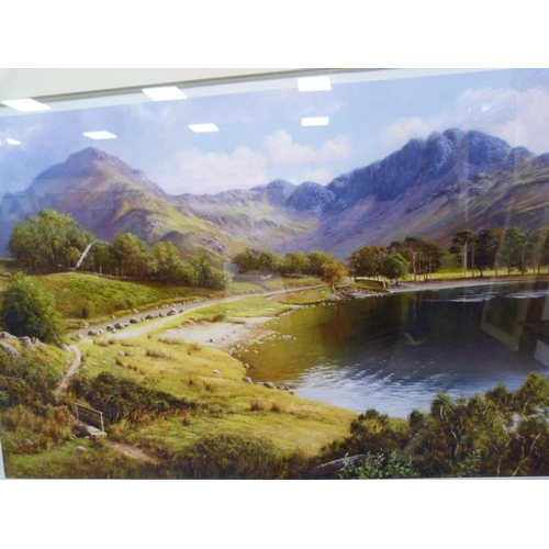 46 - PAUL HARLEY, Footbridge at Buttermere, limited edition signed print, 238/350.