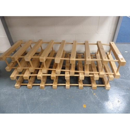 65 - Two wooden wine racks.