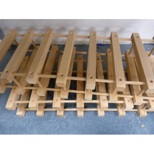 65 - Two wooden wine racks.