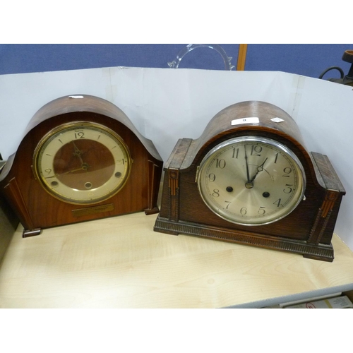 9 - Two mantel clocks, one wall clock and a box camera.