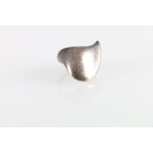 164 - Georg Jensen Ltd 925 Stirling silver ring of modernist design, possibly by Nanna Ditzel, stamped 